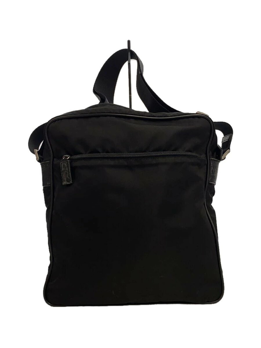 Prada Tessuto Saffiano Leather Shoulder Bag Black